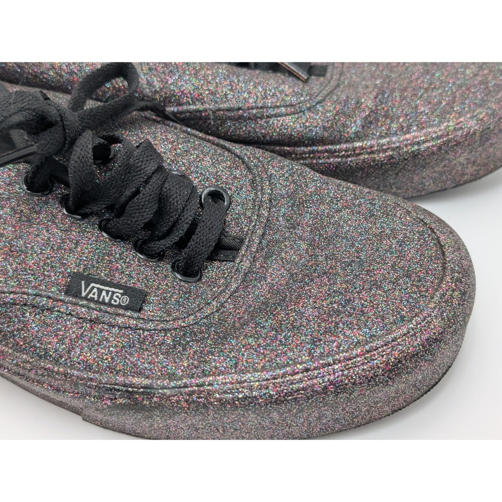 Vans Authentic Sneakers Women 8.0 Multi Glitter Black Low Top Sparkle Skater - Picture 2 of 6